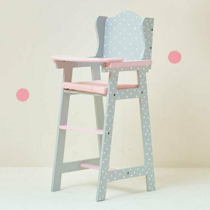 Polka Dots Princess Baby Doll High Chair - Grey