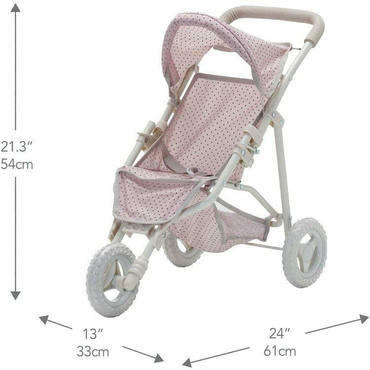 Polka Dots Princess Baby Doll Jogging Stroller - Pink