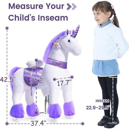 Purple Model U Ride-On Unicorn - 7+ Years