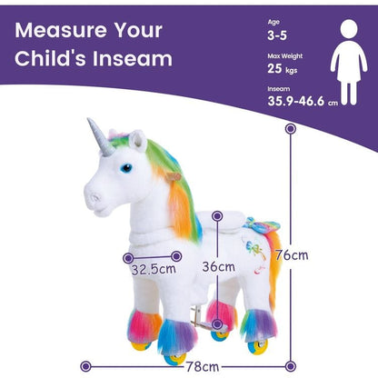 Rainbow Model X Ride-On Unicorn - 3-4 Years