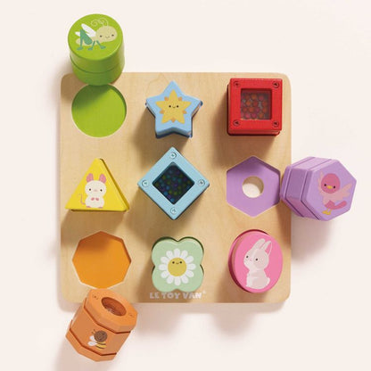 Rainbow Sensory Shape Sorter - 10 Pieces