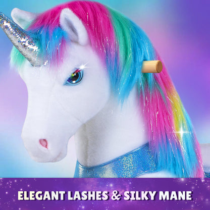 Rainbow Unicorn Model Y Ride on Toy - 4-7 Years