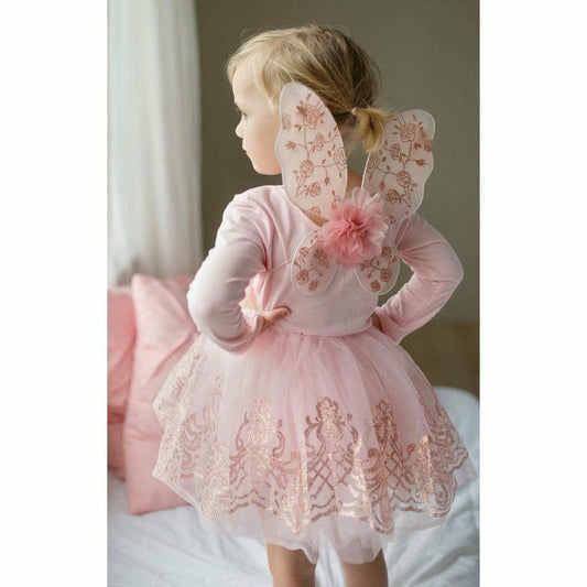 Rose Gold Tutu & Wings Set - Size 4-6 Years