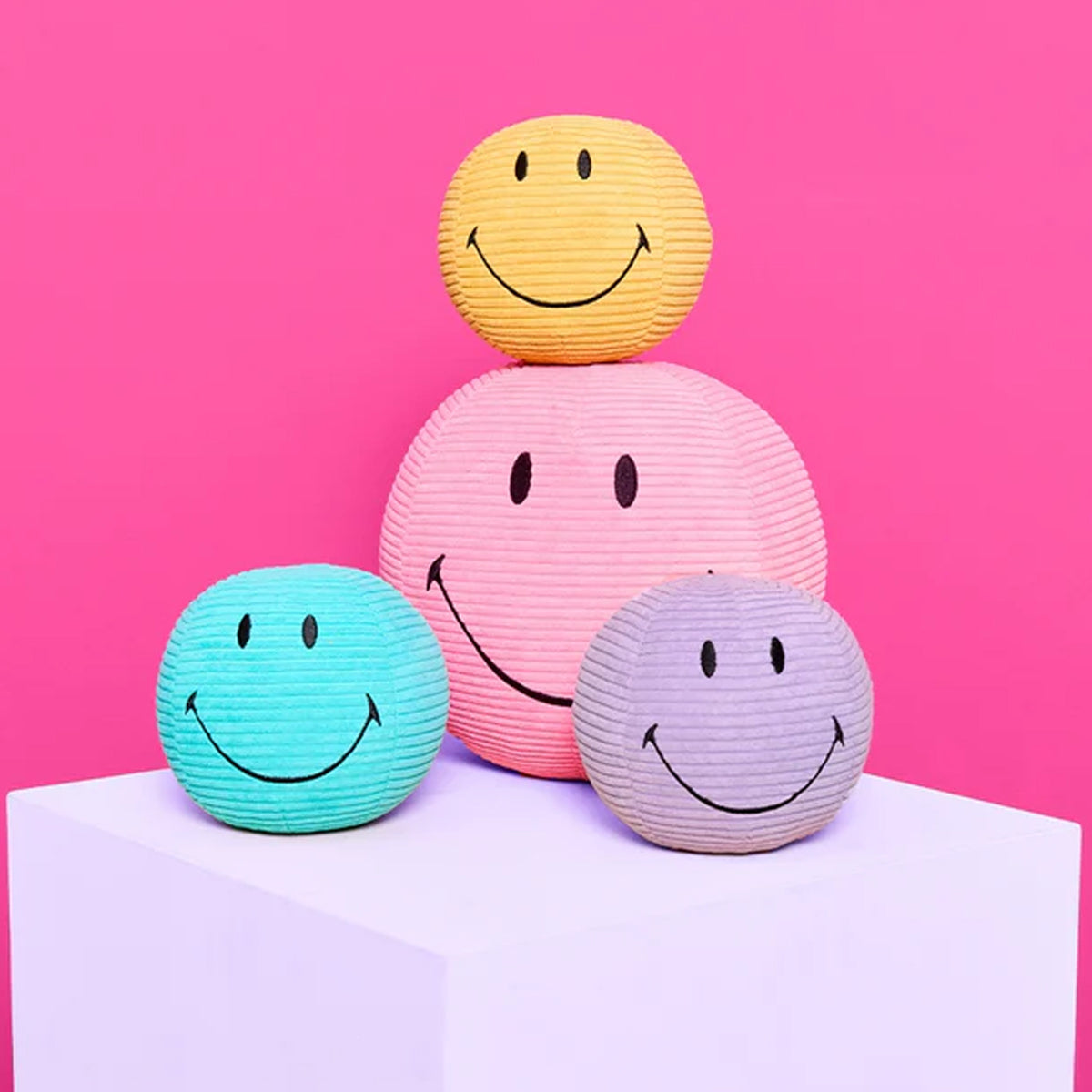 Smiley Dark Purple Corduroy ECO Plush - 5"