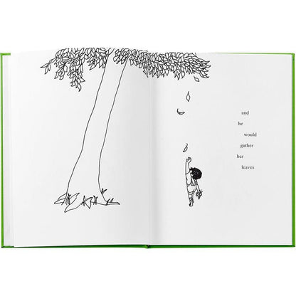 "The Giving Tree" Book in Lime Bonded Leather