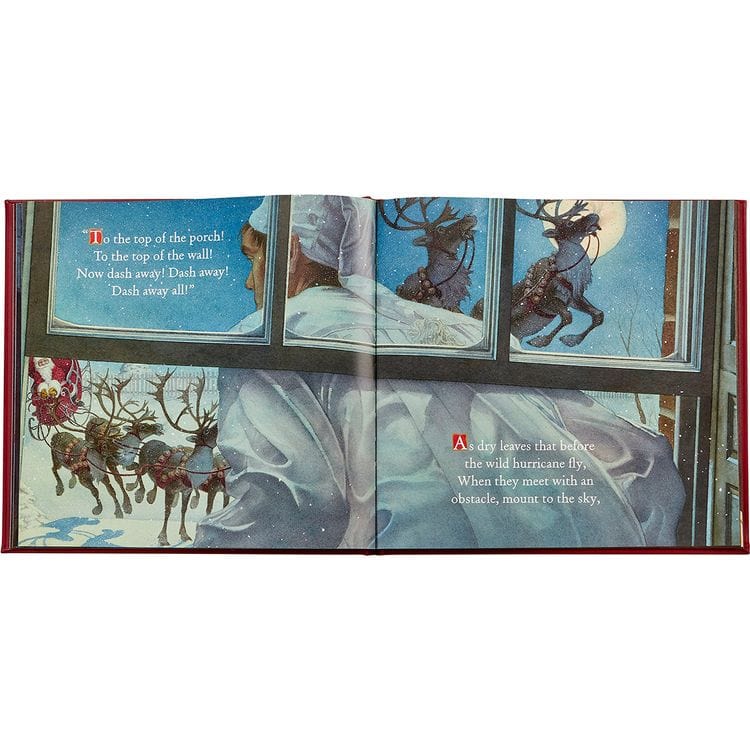"The Night Before Christmas" Book in Red Bonded Leather
