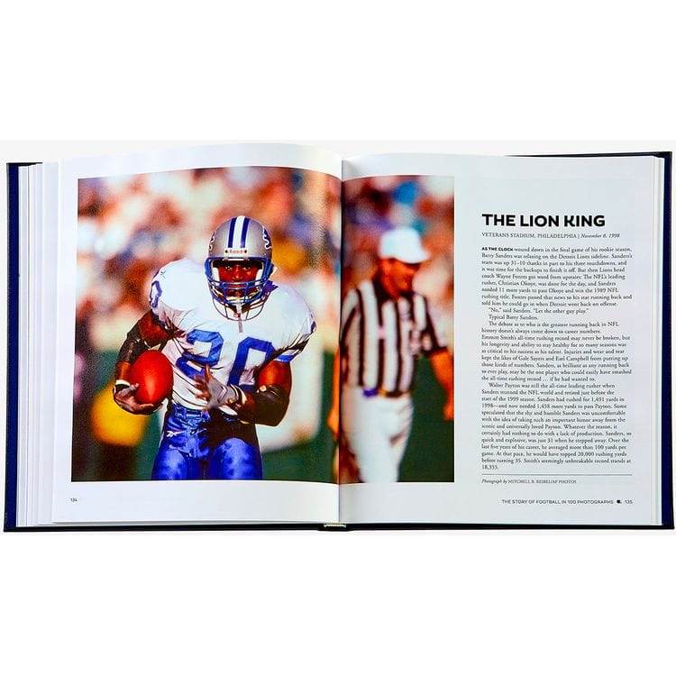 "The Story of Football in 100 Photographs" Book by Sports Illustrated - Navy