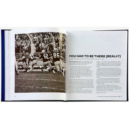 "The Story of Football in 100 Photographs" Book by Sports Illustrated - Navy