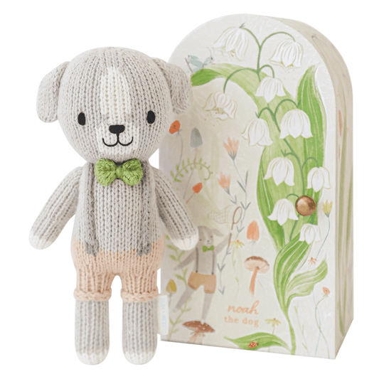 Tiny 6" Noah the Dog Hand-Knit Doll