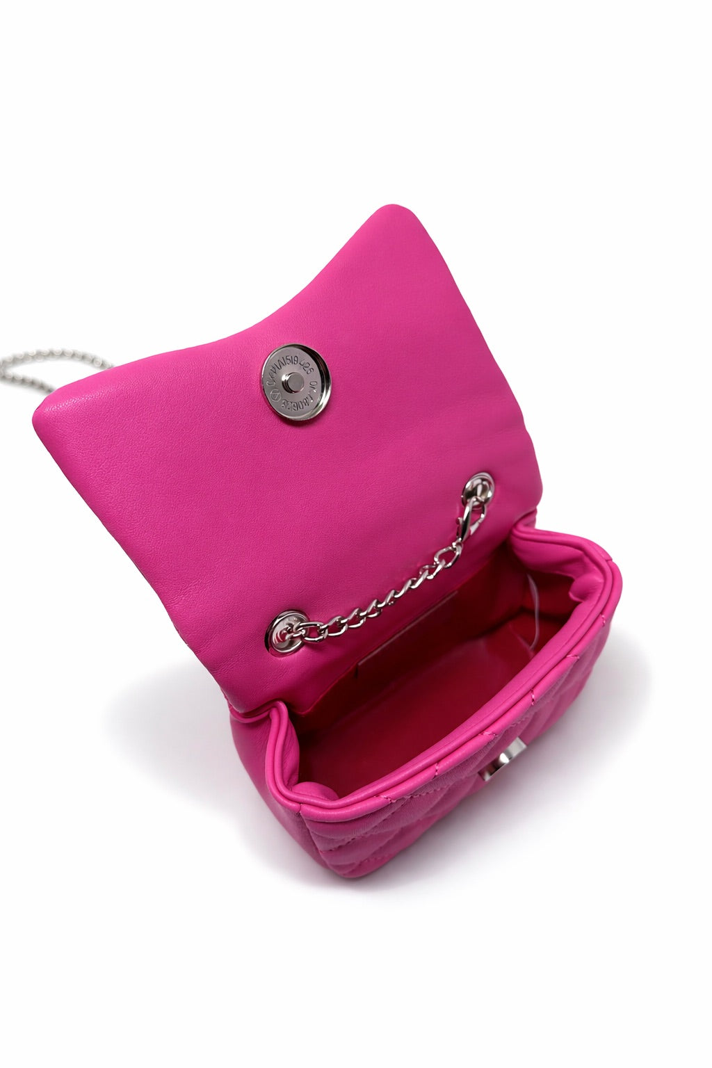 Tiny Crystal Stud Handbag - Hot Pink