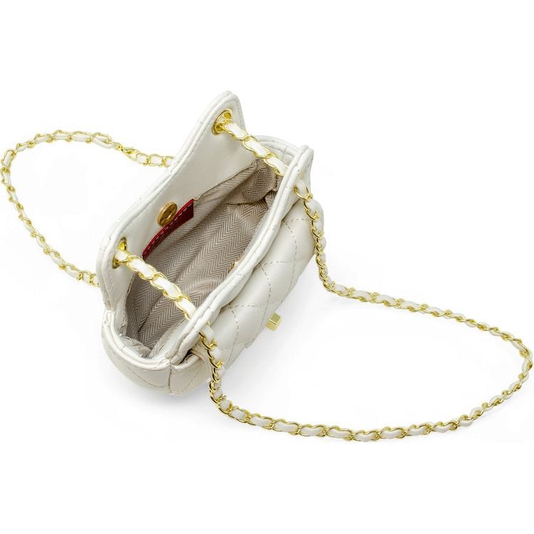 Tiny Quilted Treasure Purse - White