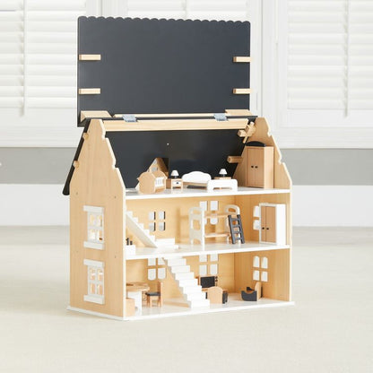 Two-story Wooden Dollhouse