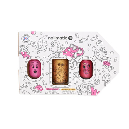 Underwater Exploration Nail Polish Set with Body Glitter Gel