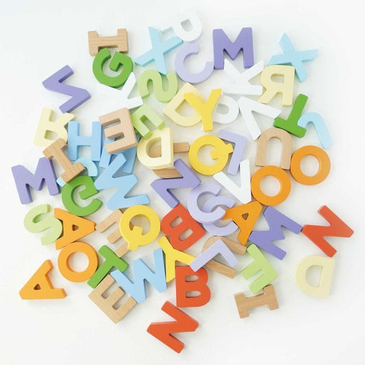 Wooden Alphabet Set & Bag - 60 Letters