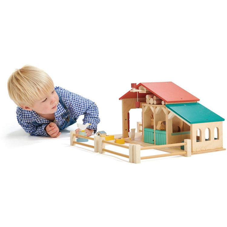 Wooden Tender Leaf Farm Playset